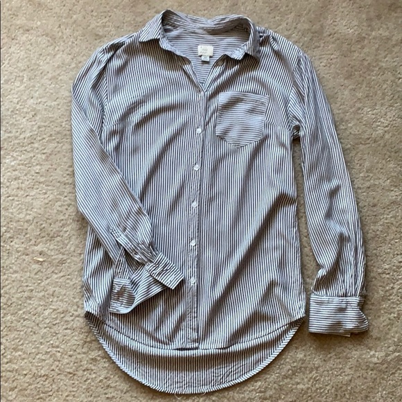 A New Day gray/white striped tunic - Picture 2 of 4